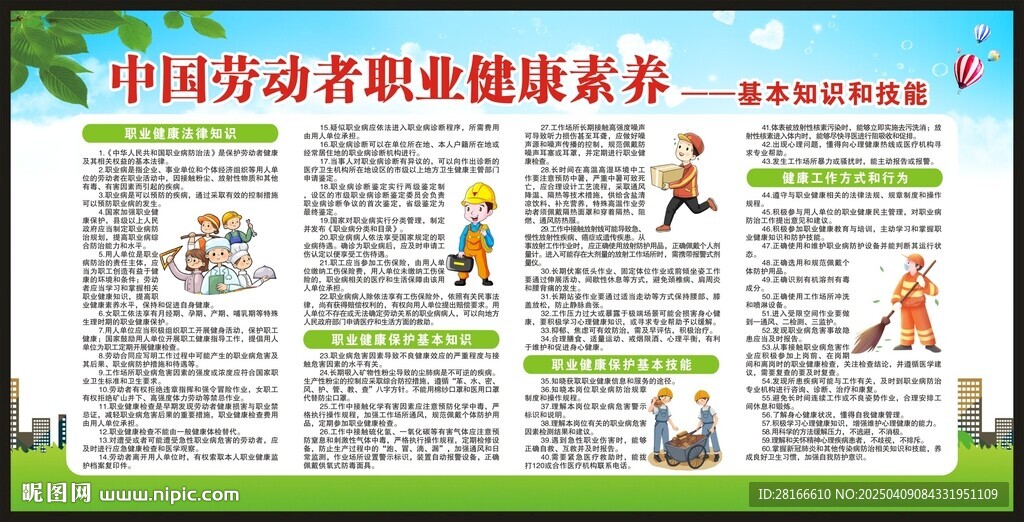 职业健康素养60条宣传栏