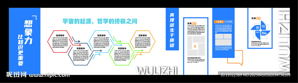 校园文化墙 物理走廊 校园文化