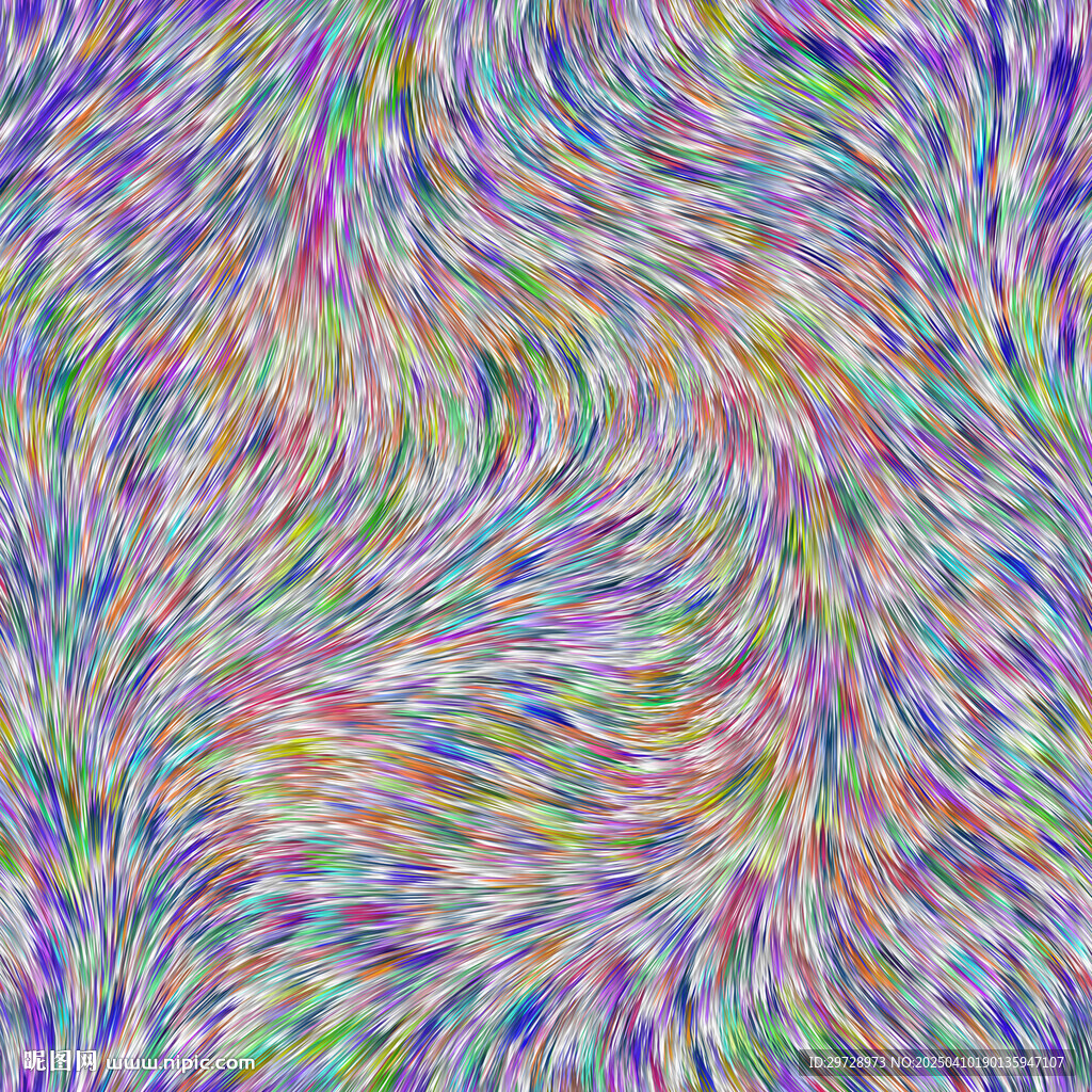 彩色毛发纹理