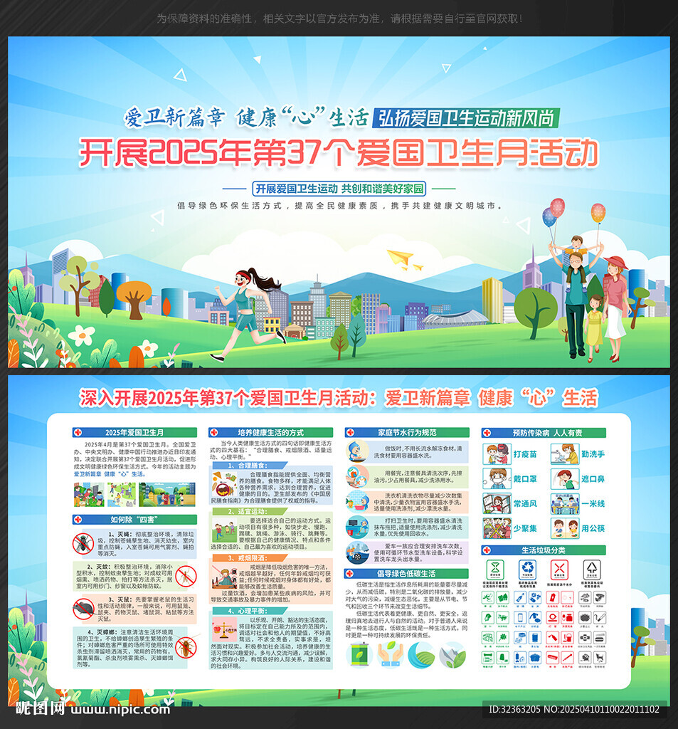 爱国卫生月展板