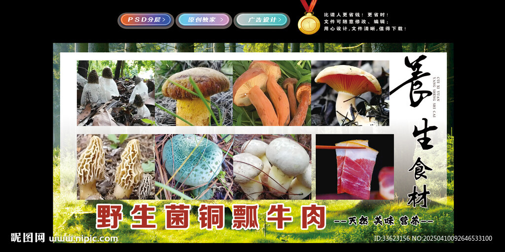 野生菌铜瓢牛肉