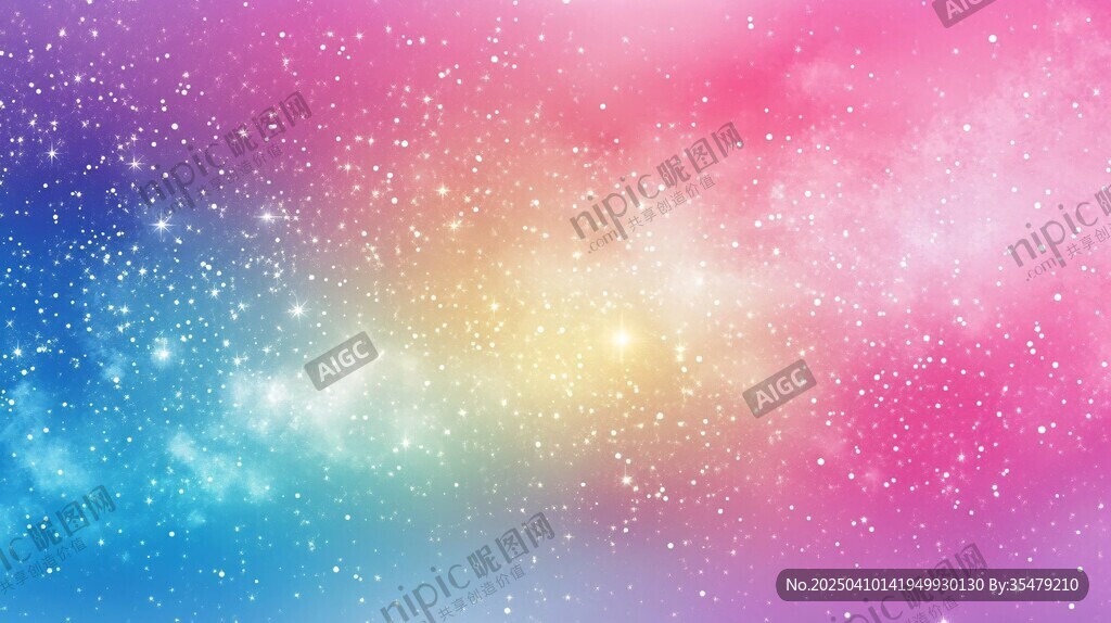 梦幻炫彩星空背景图