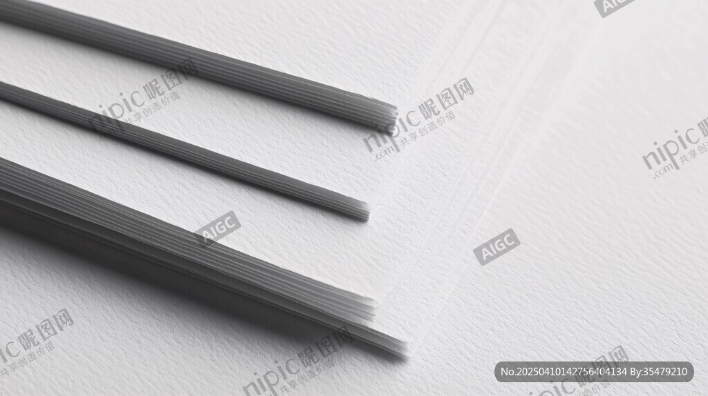 堆叠的灰白纸张特写