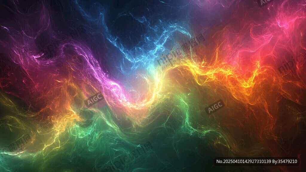 梦幻炫彩能量流动背景图