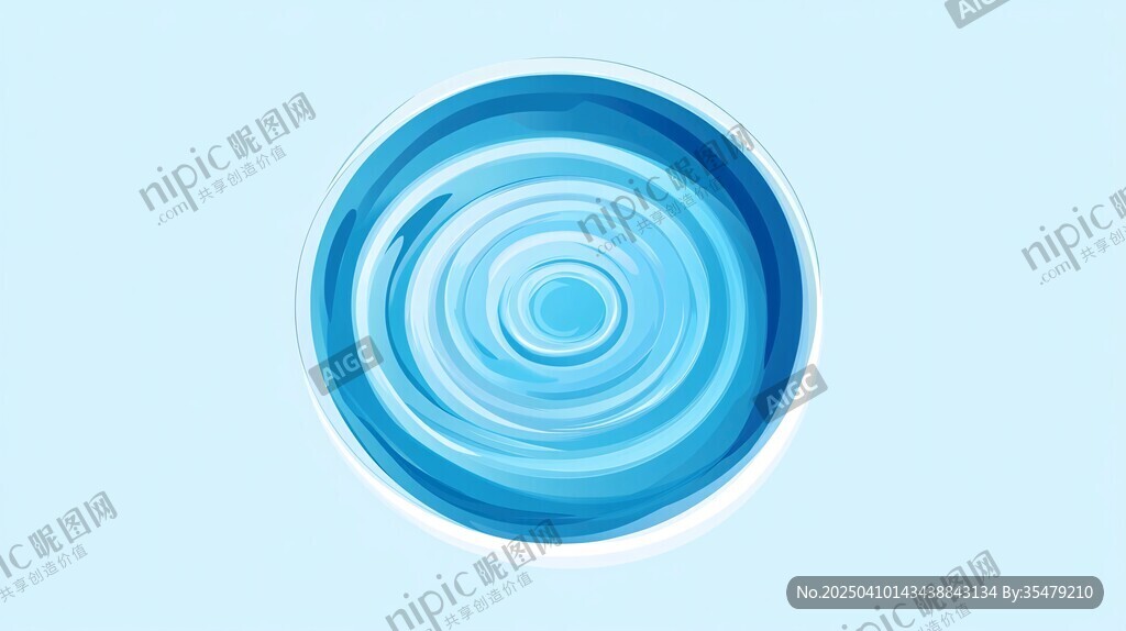 蓝色水波涟漪效果图