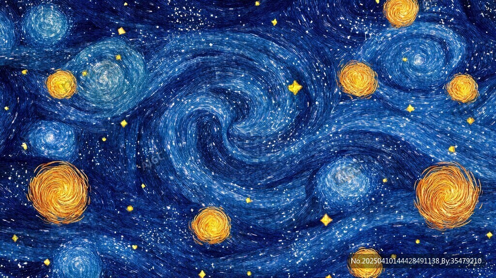梦幻星空旋涡绘画艺术