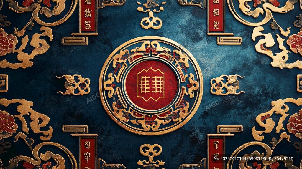 中式古典华丽纹饰图案