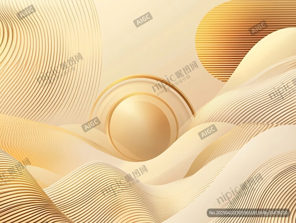 金色抽象几何动感背景图