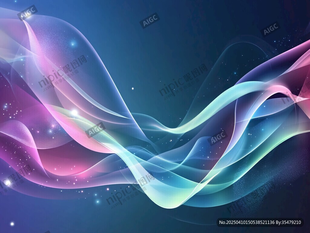 梦幻流光波纹背景图
