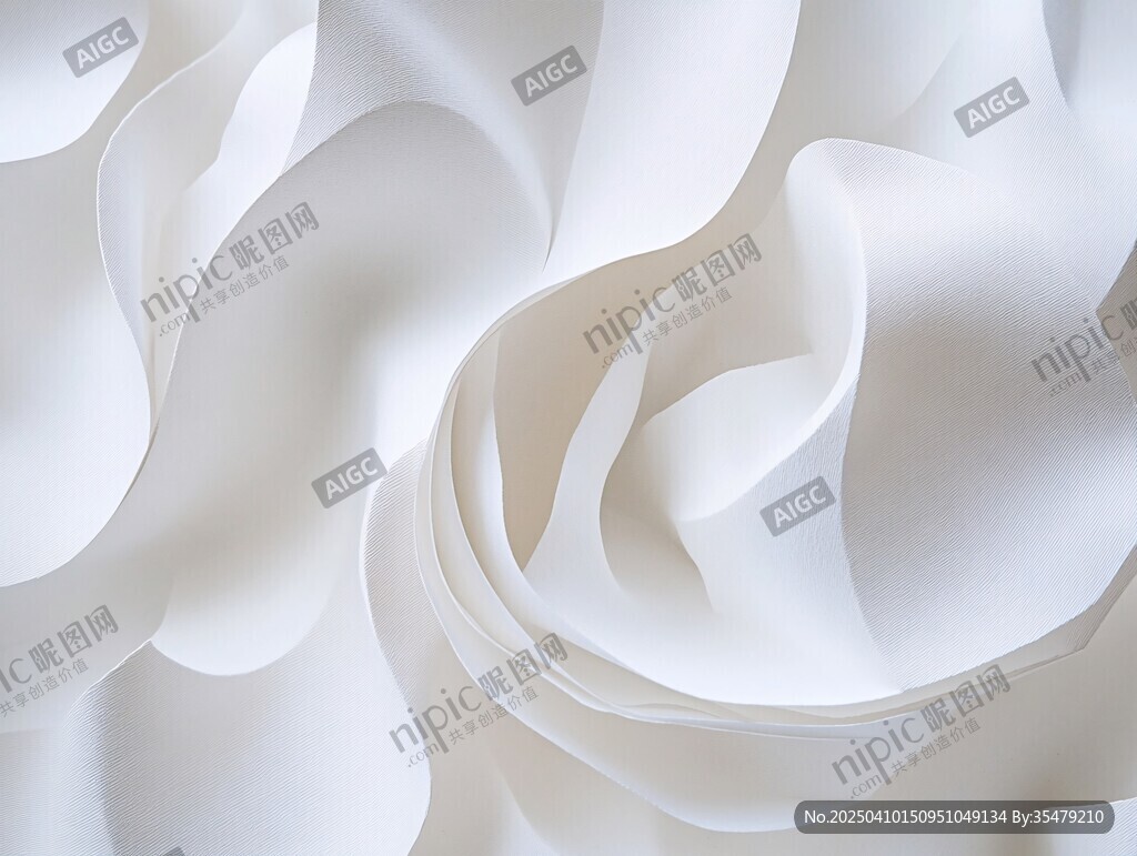 白色褶皱纹理艺术画面