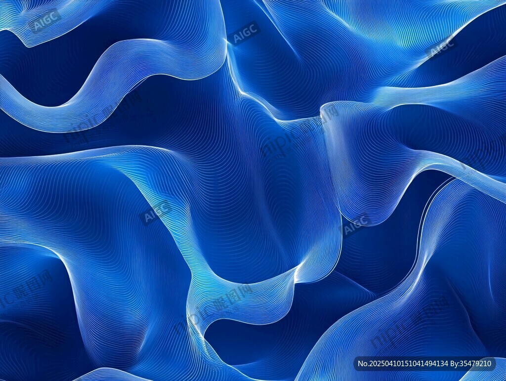 蓝色梦幻流动波纹背景