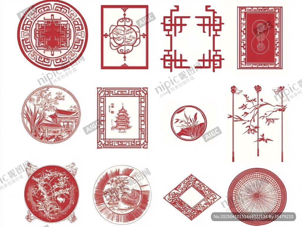 中式传统纹样图案集合