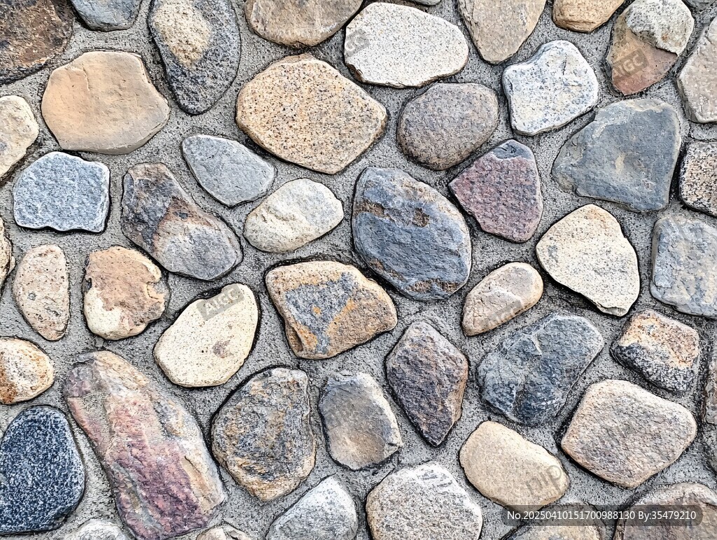 鹅卵石地面纹理特写