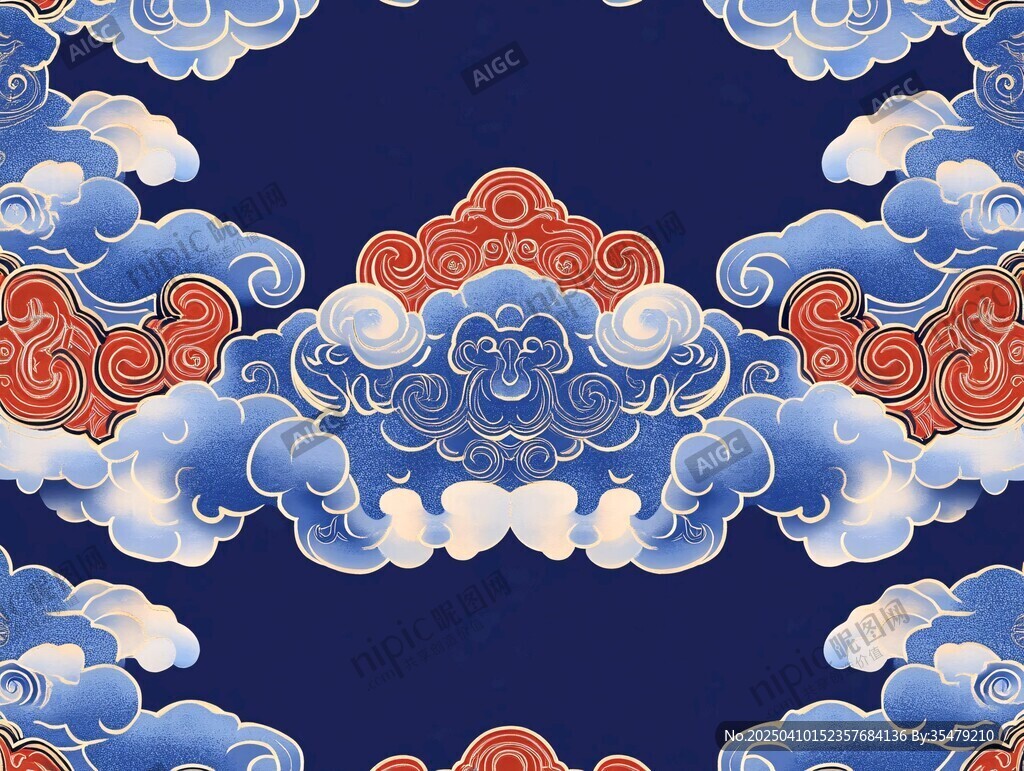 中式云纹图案 典雅大气