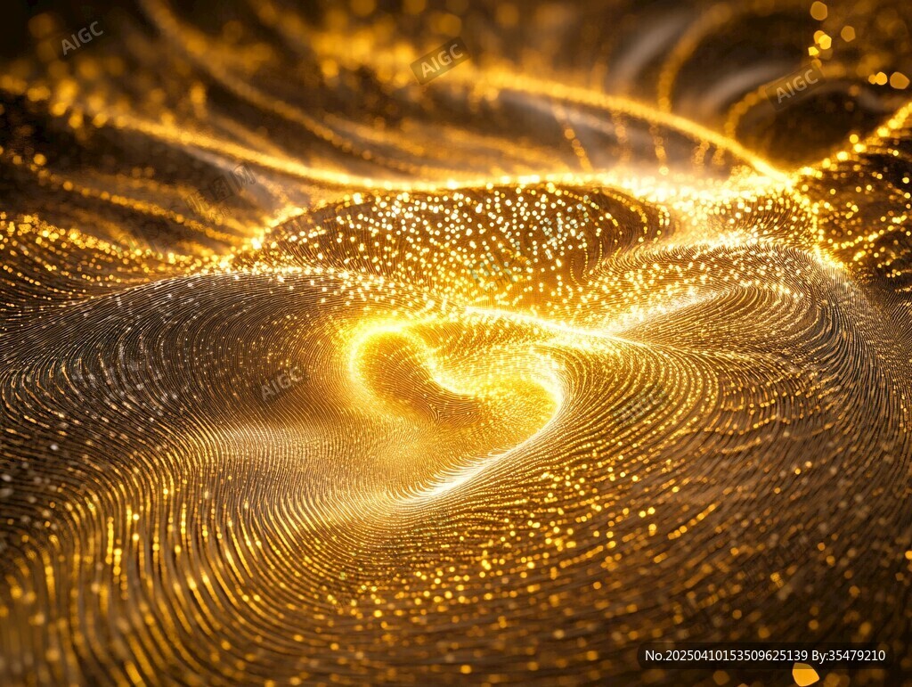 金色粒子漩涡奇幻视觉