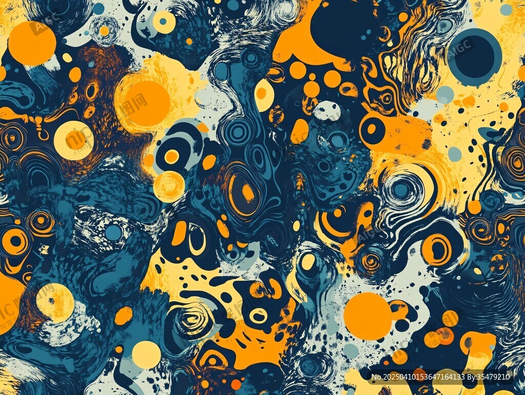 抽象多彩流体艺术图案