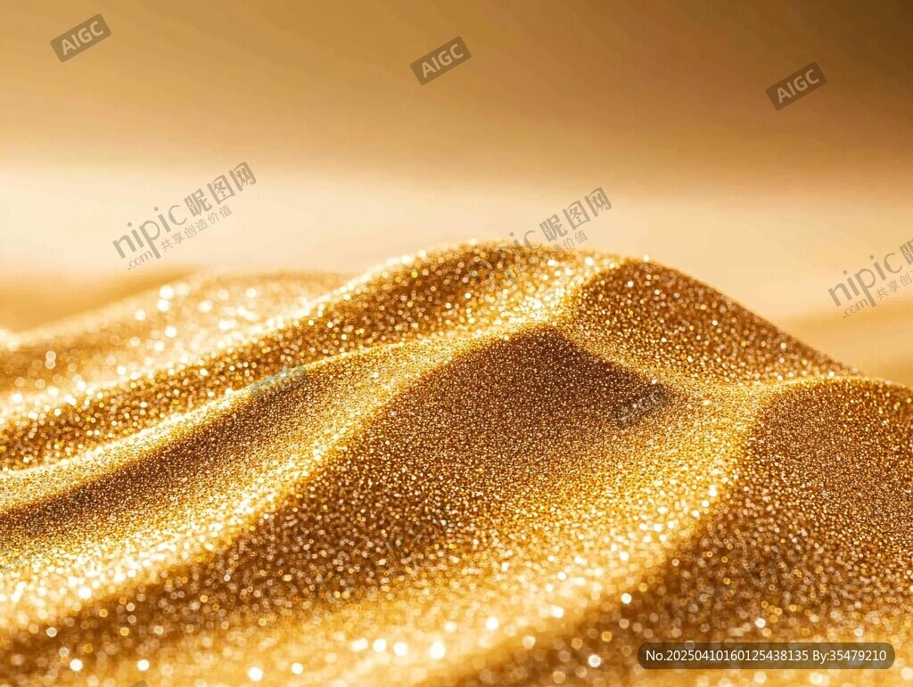 金色流沙质感纹理画面
