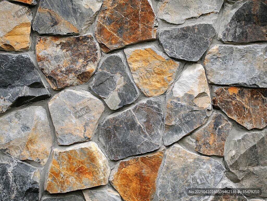 石砌墙面纹理特写