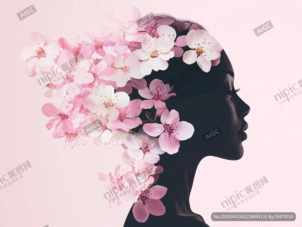 花饰剪影 梦幻女性之美