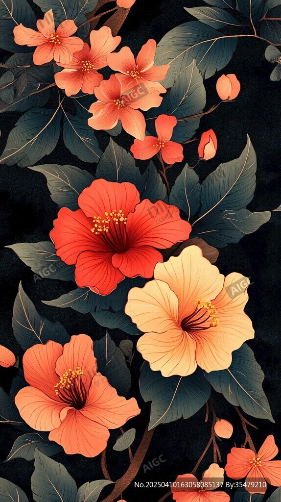 绚丽花卉图案 尽显自然之美