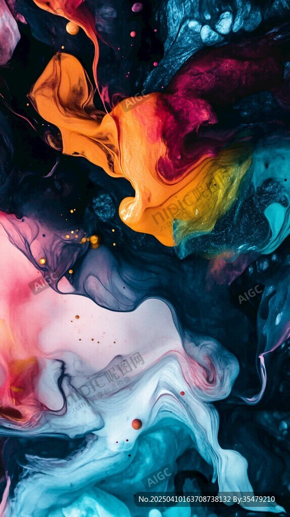 梦幻炫彩流体艺术画面