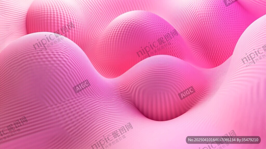 梦幻粉色波浪3D纹理背景