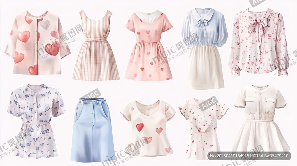 可爱少女风服装款式展示