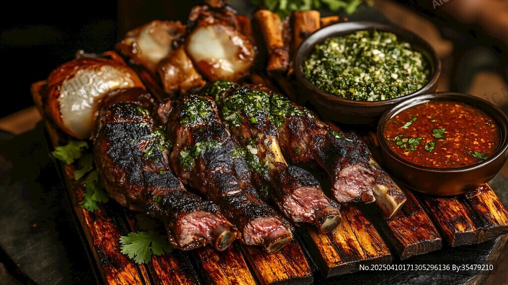 美味烤肉搭配特色蘸料