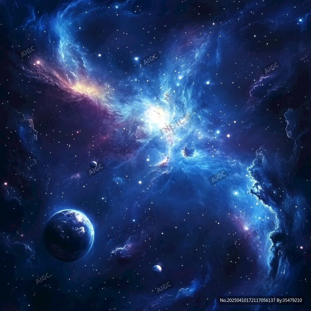 梦幻璀璨的宇宙星空图景