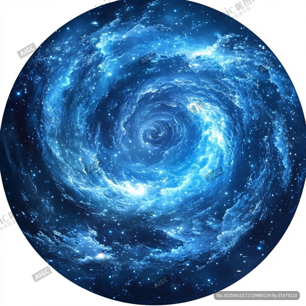 梦幻蓝色旋涡星系