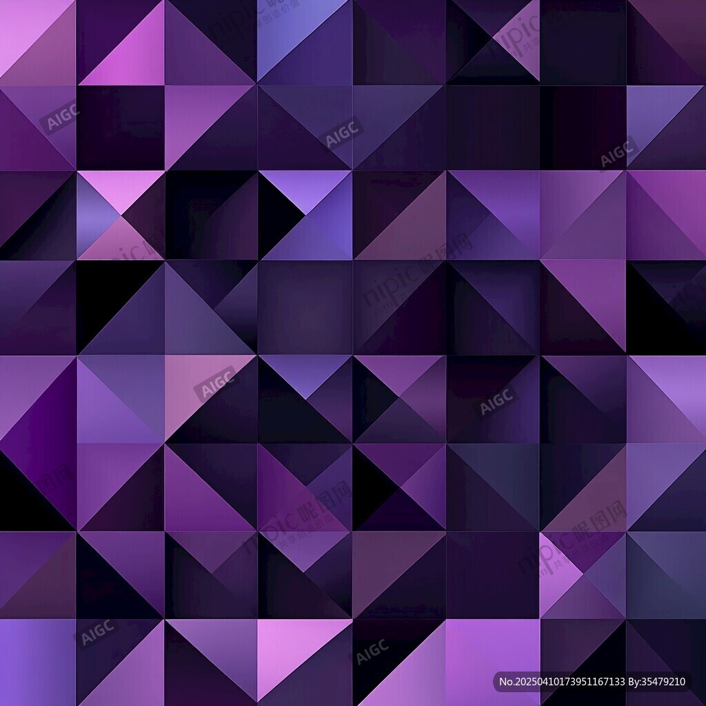 紫色几何三角拼接背景图