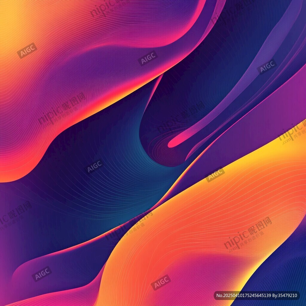 炫彩流动渐变抽象背景图