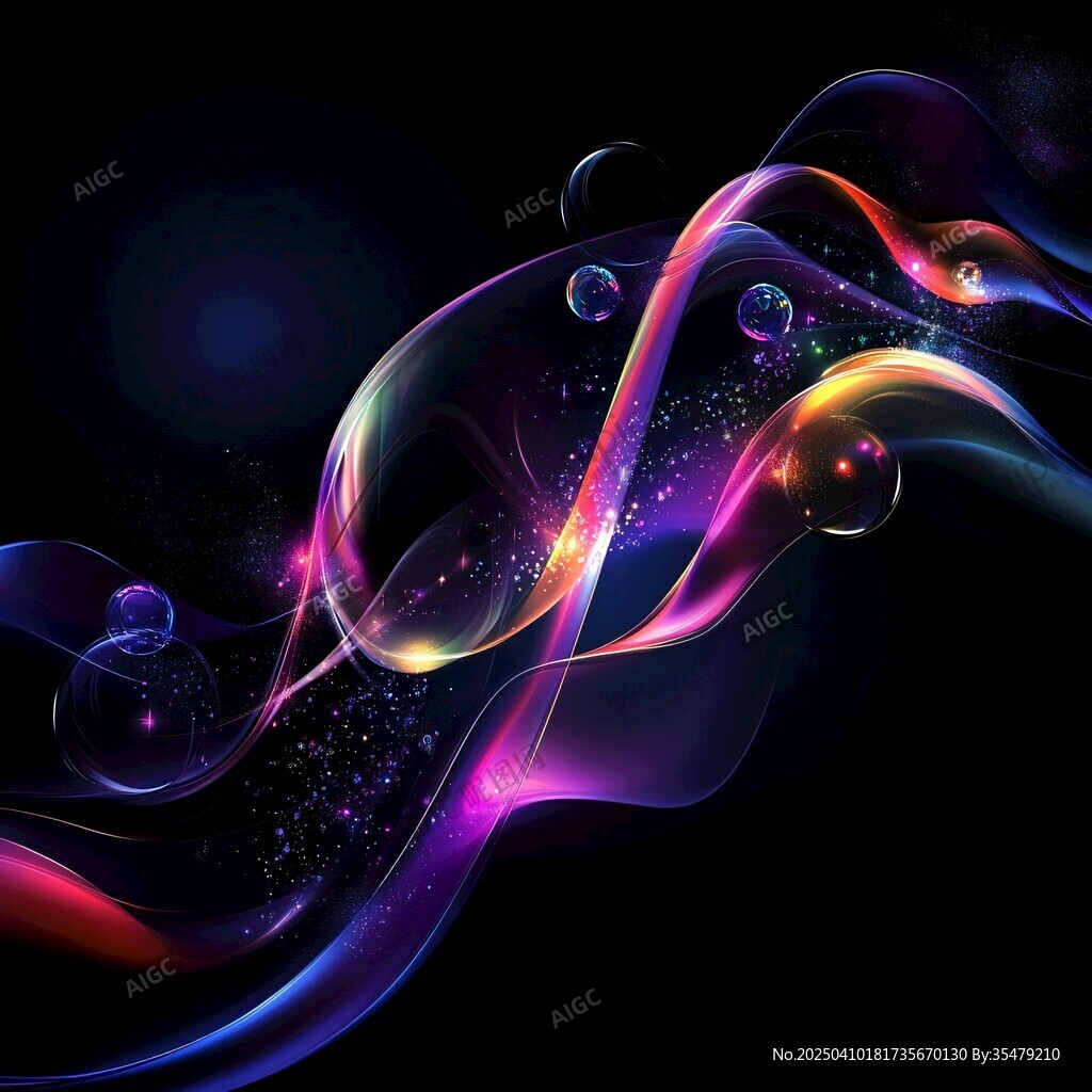梦幻炫彩流体动感背景图