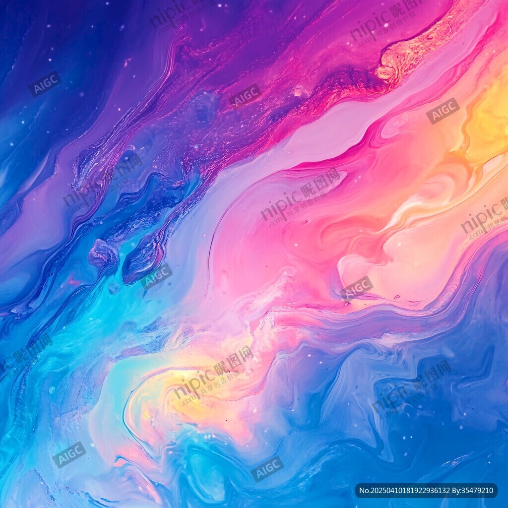 梦幻流体渐变色彩背景图