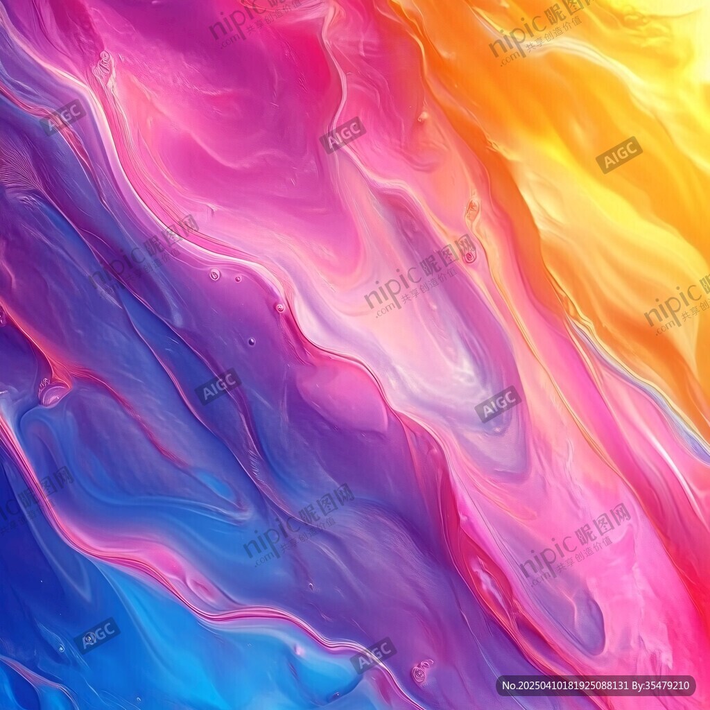 梦幻多彩流体艺术纹理