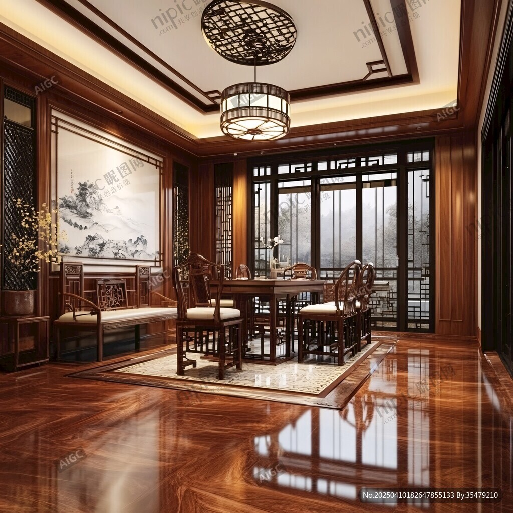 中式典雅餐厅室内空间设计