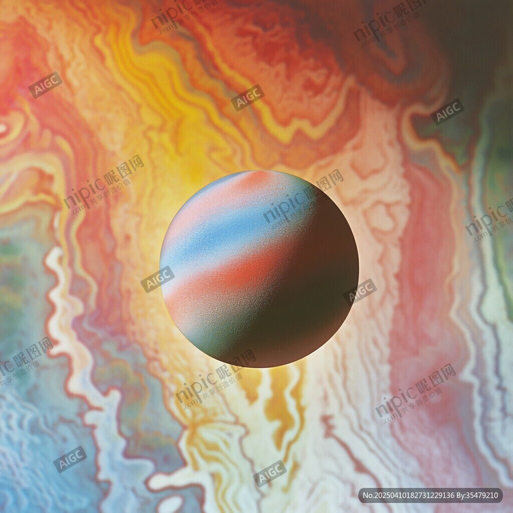 梦幻星球与绚丽背景图案