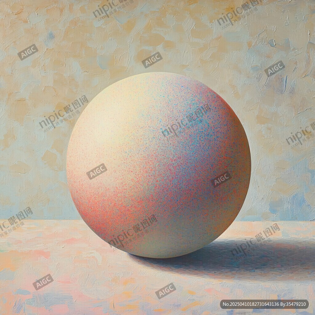 多彩球体静物绘画