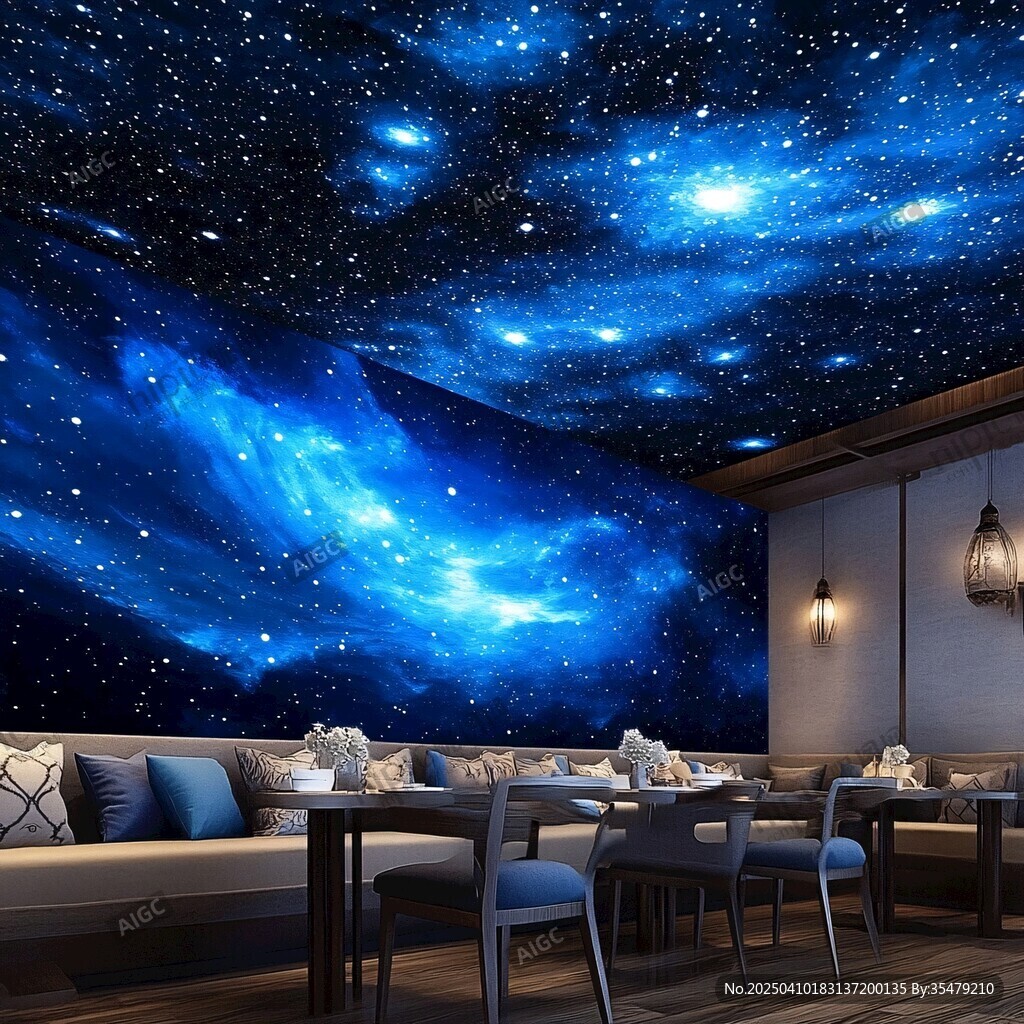 梦幻星空主题室内装饰场景