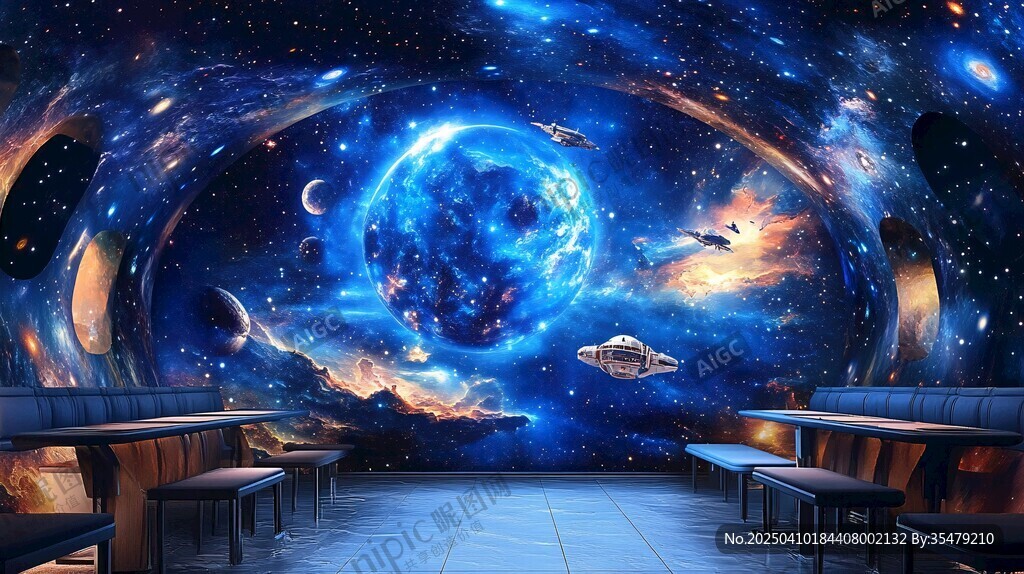 梦幻宇宙主题室内场景