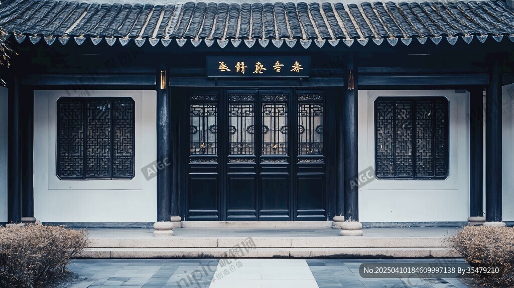 中式古建典雅大门