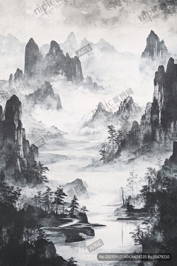 水墨山水间 古韵自然景