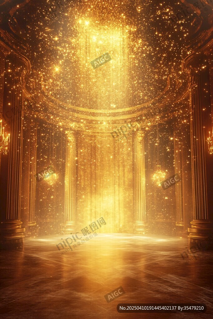 梦幻金色奢华殿堂场景