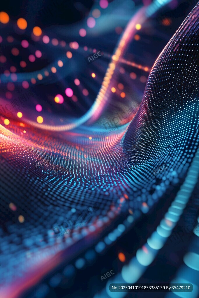 梦幻数字波浪科技视觉盛宴