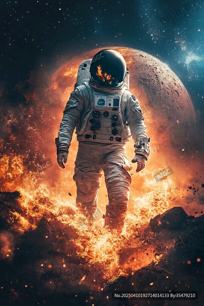 星际漫步的宇航员