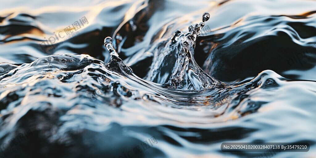 水滴飞溅的灵动瞬间