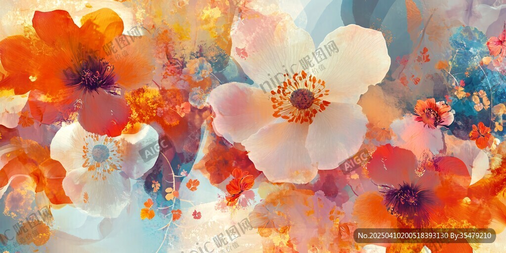 梦幻花卉水彩画艺术盛宴