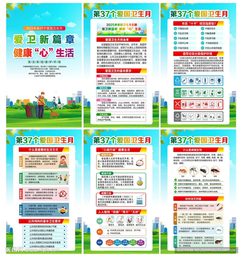 2025年爱国卫生月展板