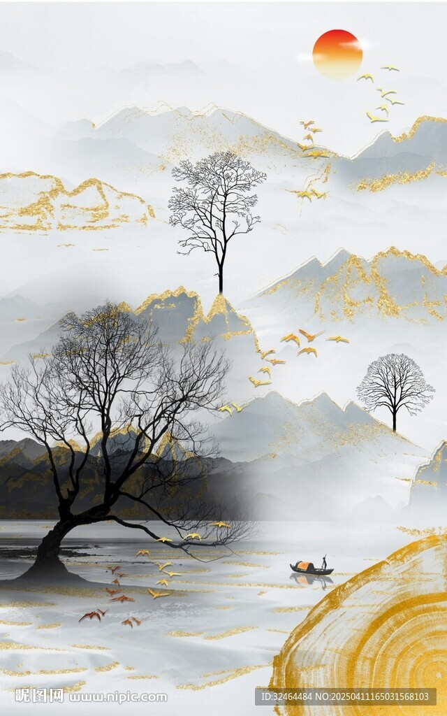 中式山水画