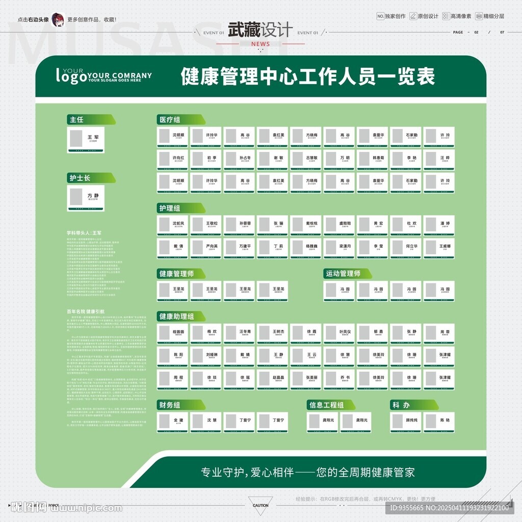 医院工作人员一览表